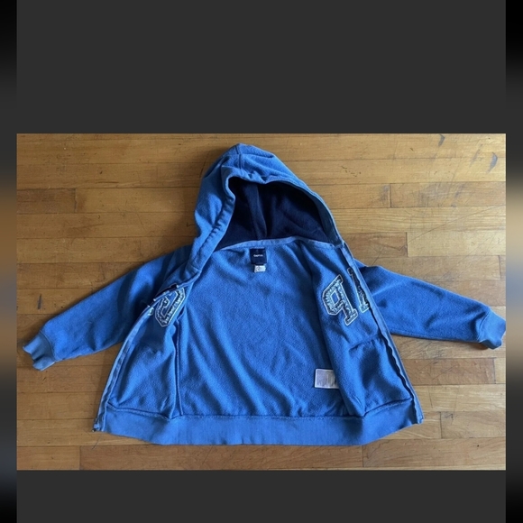 GAP KIDS YOUTH SIZE Small 6-7 BLUE FLEECE HOODIE SWEATSHIRT - Picture 4 of 12